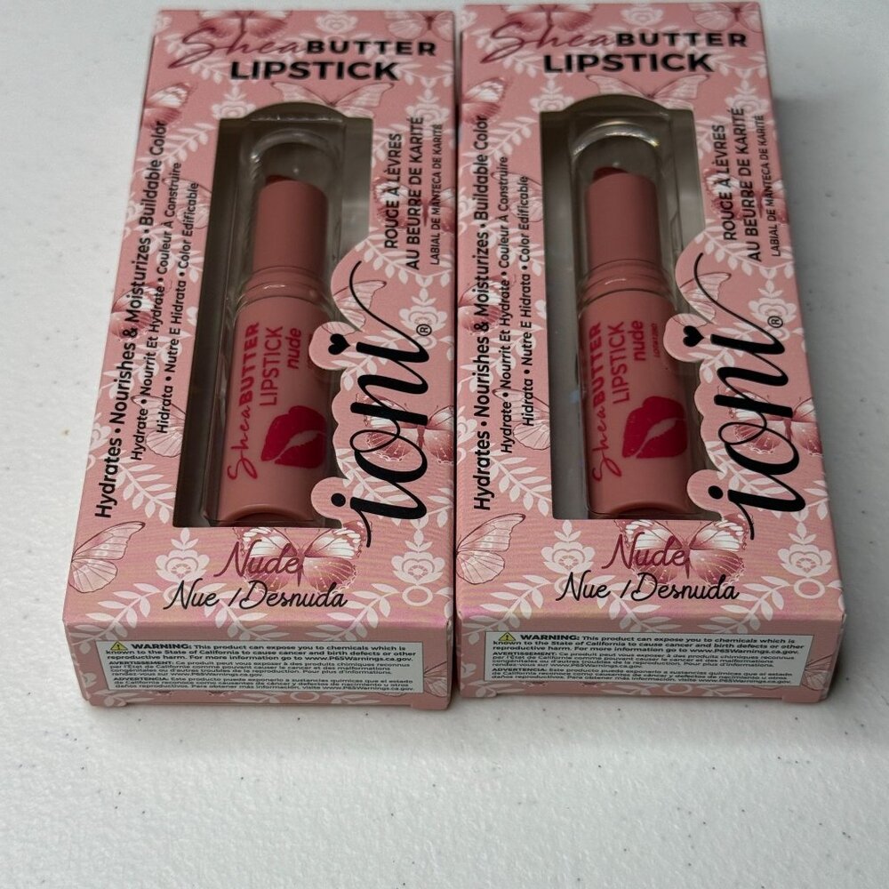 Ioni Shea Butter Lipstick Nude 2 Pack Moisturizing Lip Color - Picture 6 of 7